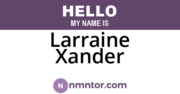 Larraine Xander