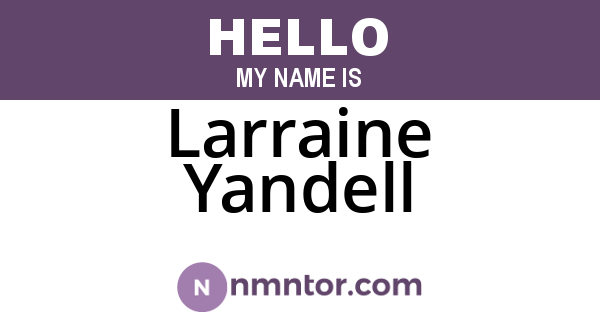 Larraine Yandell