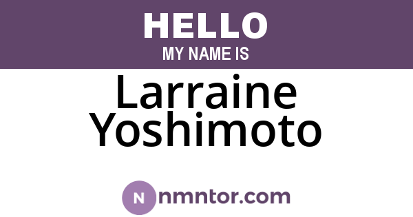 Larraine Yoshimoto