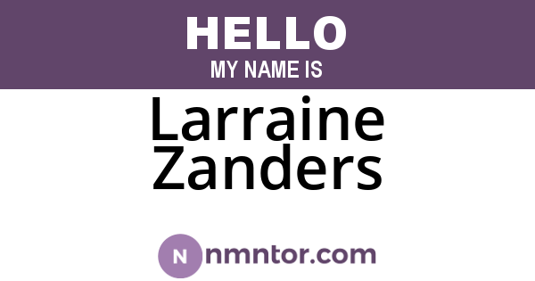 Larraine Zanders