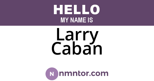 Larry Caban