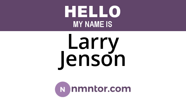 Larry Jenson