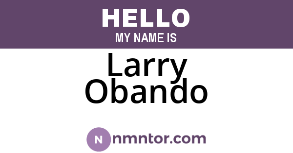 Larry Obando
