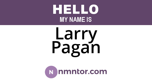 Larry Pagan
