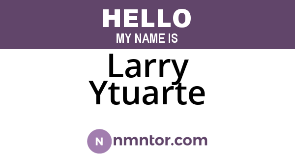 Larry Ytuarte