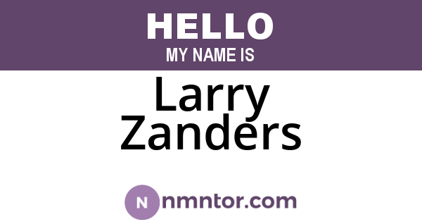 Larry Zanders