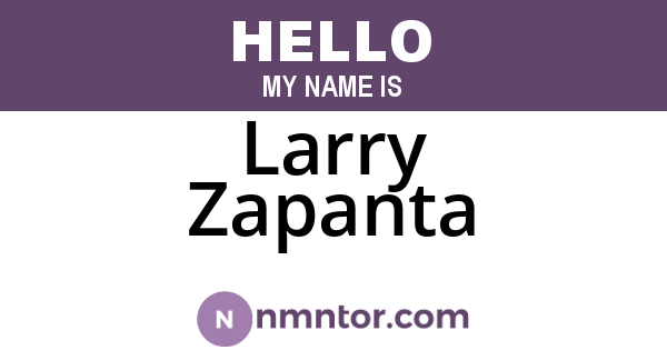 Larry Zapanta