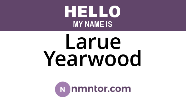 Larue Yearwood