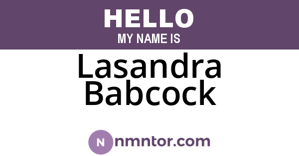 Lasandra Babcock