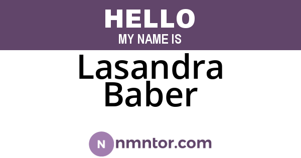 Lasandra Baber