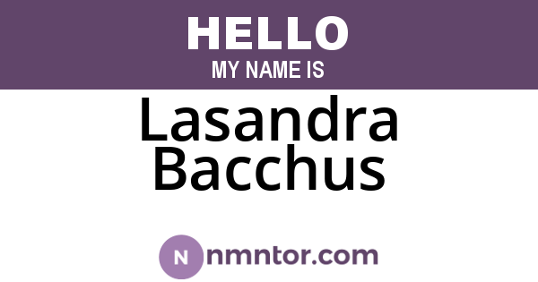 Lasandra Bacchus