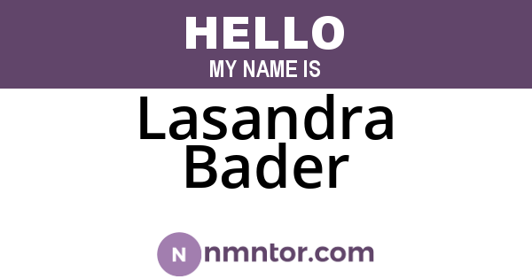 Lasandra Bader