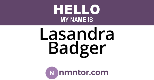 Lasandra Badger