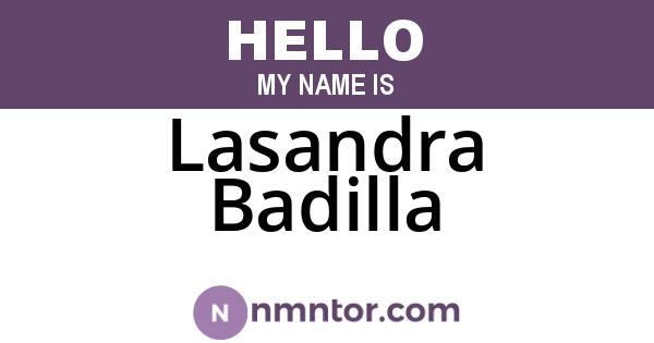 Lasandra Badilla