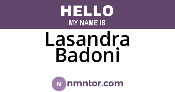 Lasandra Badoni