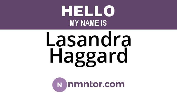 Lasandra Haggard
