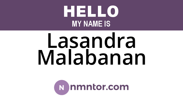 Lasandra Malabanan