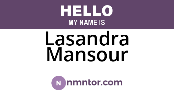 Lasandra Mansour