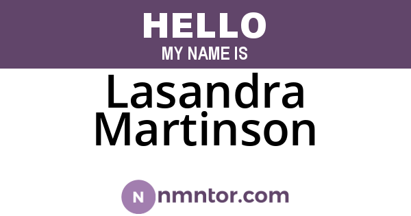 Lasandra Martinson