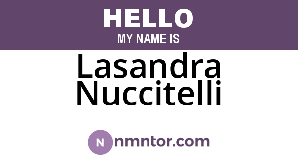 Lasandra Nuccitelli