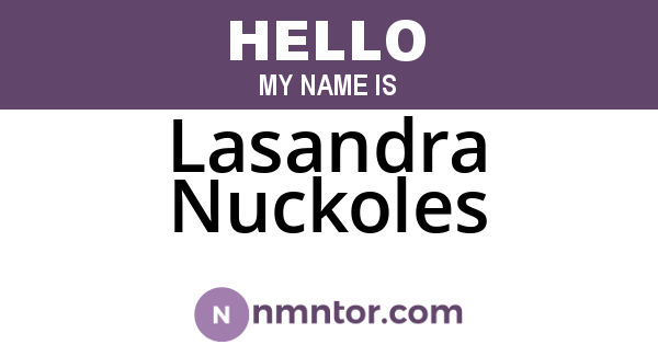Lasandra Nuckoles