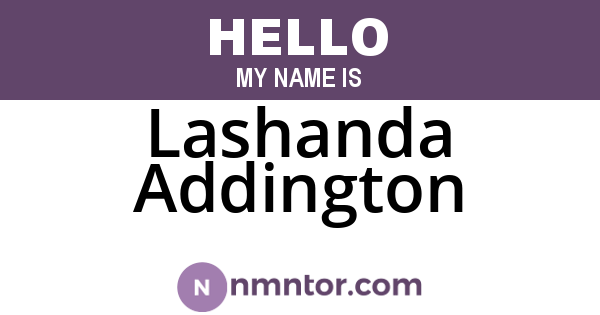 Lashanda Addington