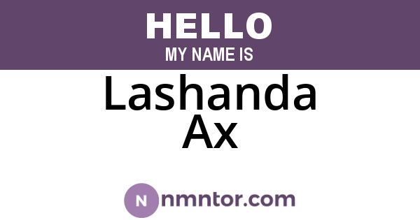 Lashanda Ax