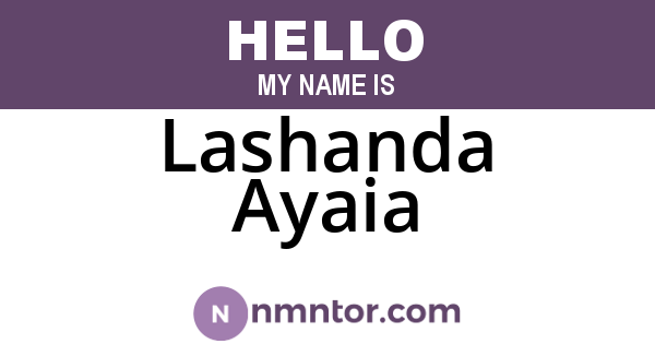 Lashanda Ayaia