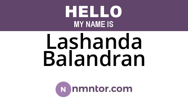 Lashanda Balandran