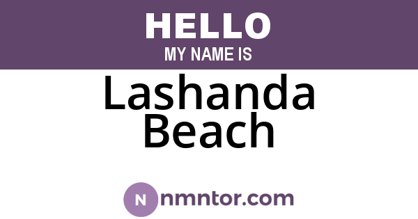 Lashanda Beach