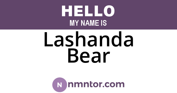Lashanda Bear