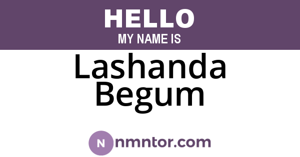 Lashanda Begum