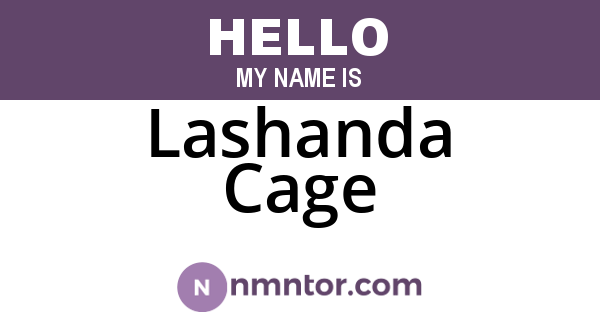 Lashanda Cage