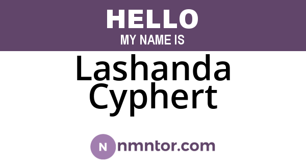 Lashanda Cyphert