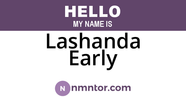 Lashanda Early