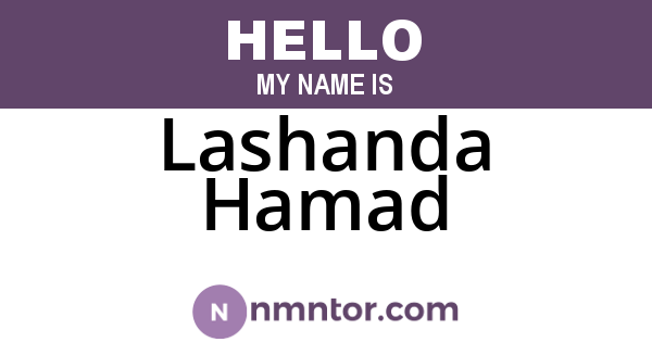 Lashanda Hamad