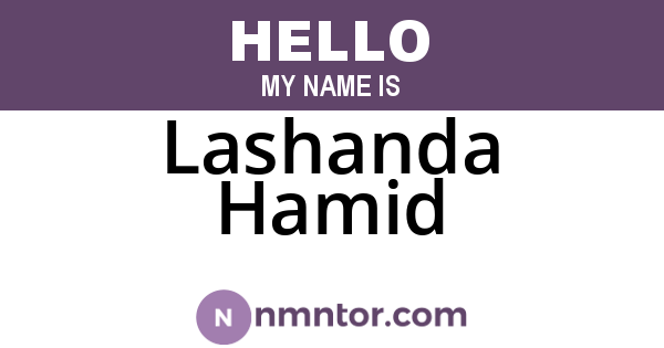 Lashanda Hamid