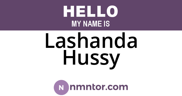 Lashanda Hussy