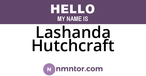 Lashanda Hutchcraft