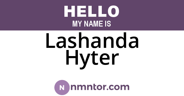 Lashanda Hyter