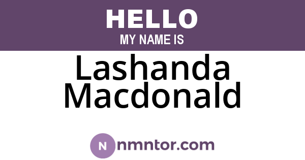 Lashanda Macdonald