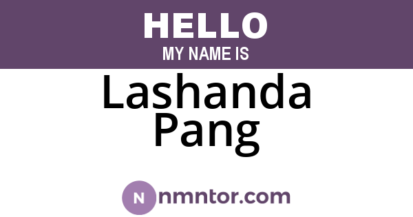 Lashanda Pang
