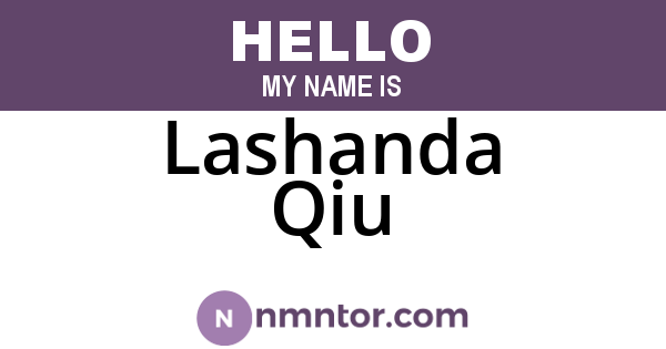 Lashanda Qiu