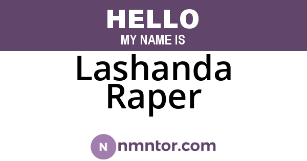 Lashanda Raper