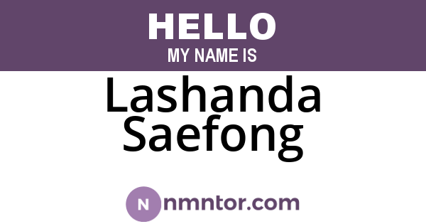 Lashanda Saefong
