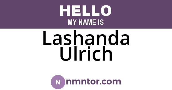 Lashanda Ulrich