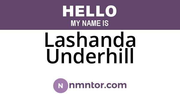 Lashanda Underhill
