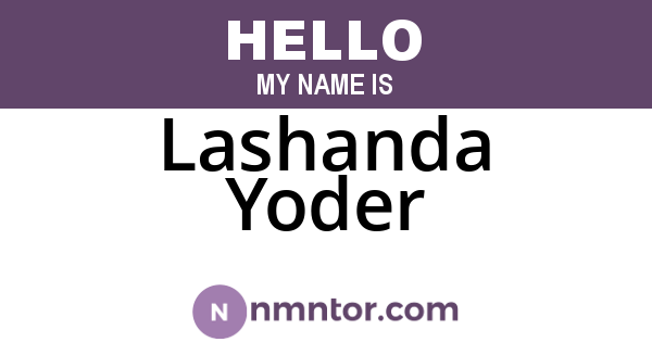 Lashanda Yoder