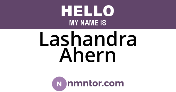 Lashandra Ahern