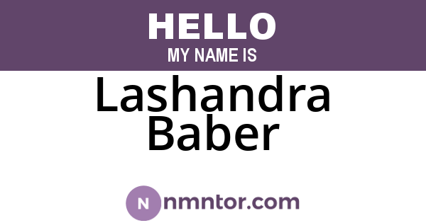 Lashandra Baber